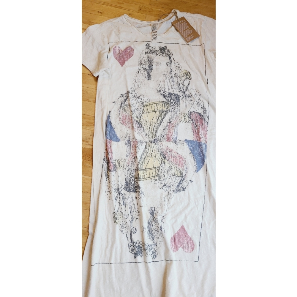 🆕️ Magnolia Pearl Queen Of Hearts Tee Dress One Size Hobo Chic Love Gypsy Boho - Picture 9 of 11